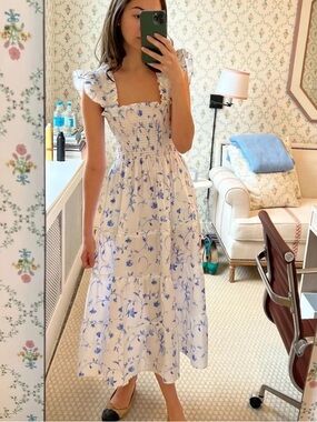 Hill House Ellie Nap Dress in Blue Botanical